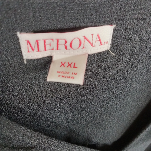 Merona black open v-neck black dress - Picture 3 of 13